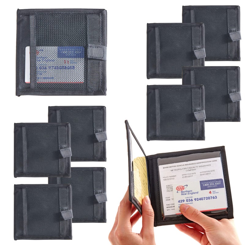 High Road 10-Pack Car Sun Visor Registration and Insurance Card Holder for Trucks and Cargo Vans with 2 Hidden Clear Vinyl Pockets - Image 1